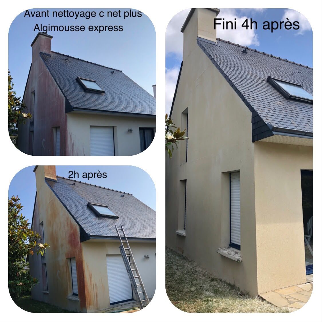 Nettoyage haute pression de façade et mur de clôture par un artisan en Indre-et-Loire