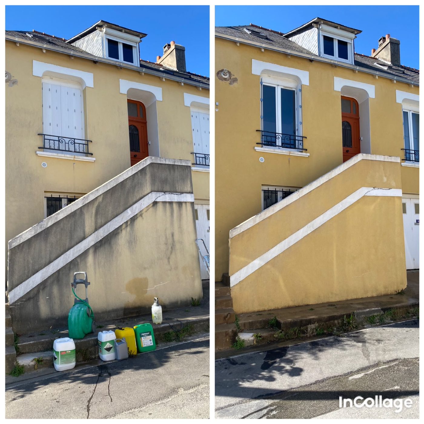Peinture extérieure et ravalement de façades d'une maison à Veigné